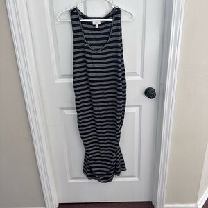 maternity dress- a:glow Black and White Striped Dress